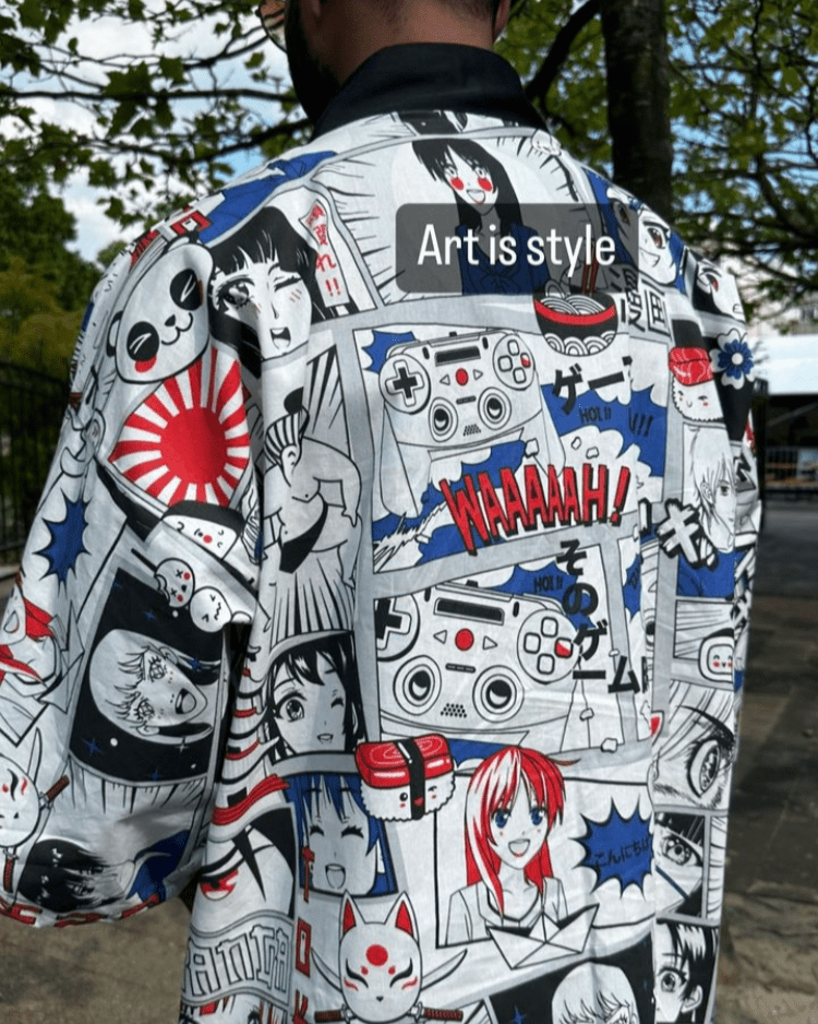 Kimono jas - Anime blauw - Bamar Fashion