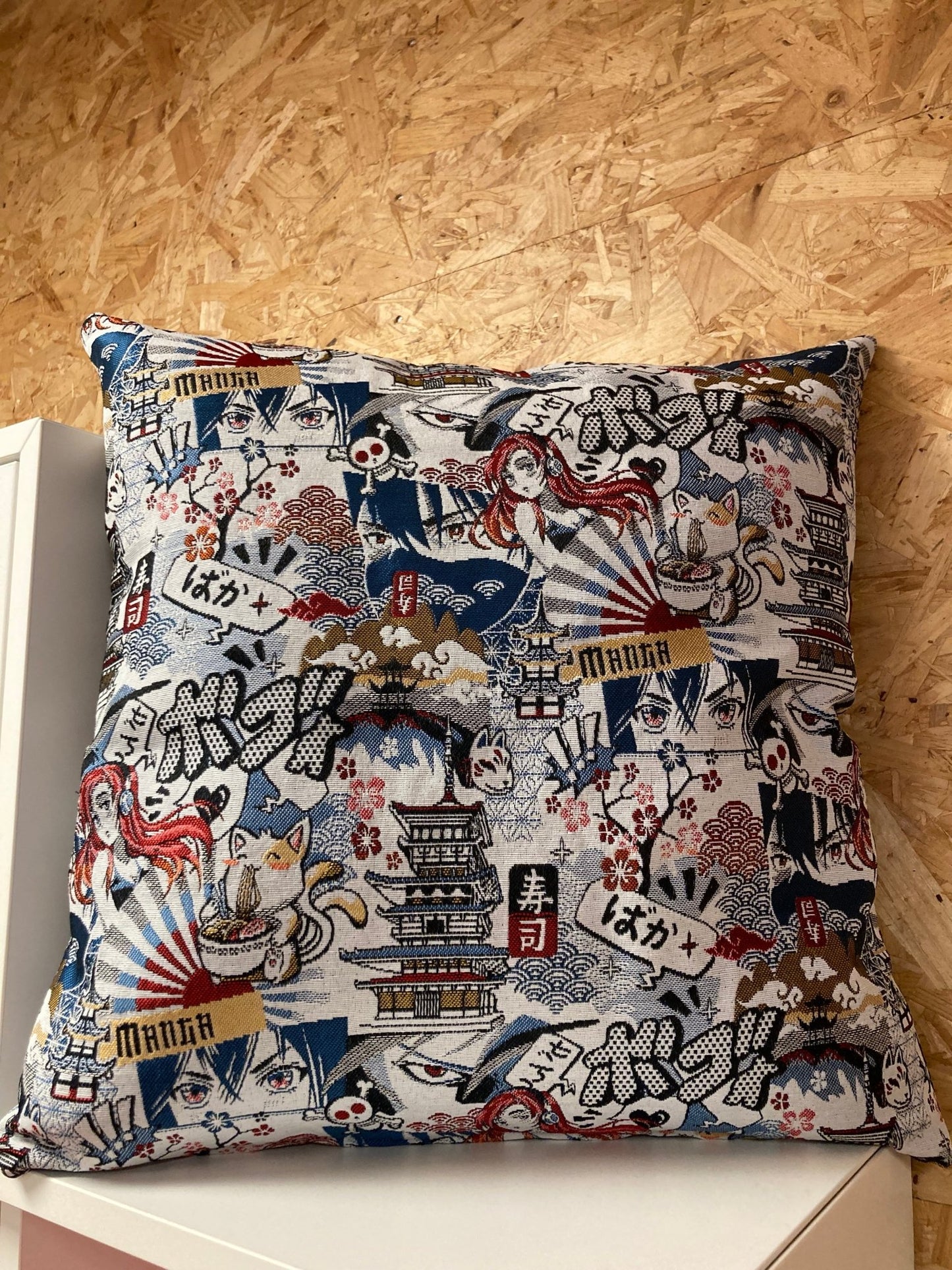 Kussen Kawai blauw 50 x 50 - Bamar Fashion