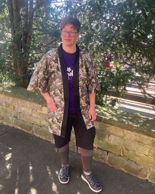 Kimono jas - Wave grey - Bamar Fashion