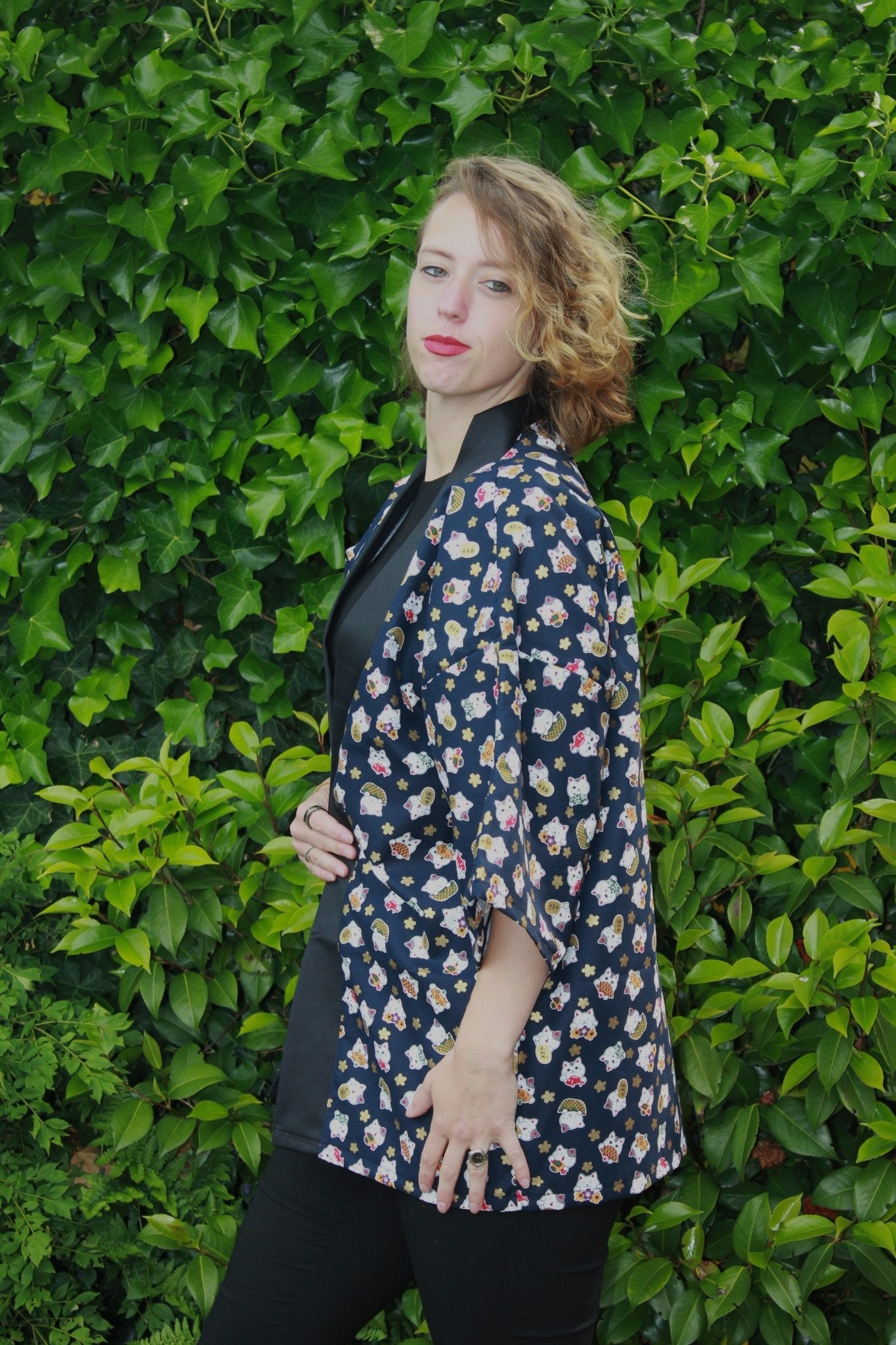 Happi Coat - Neko blue - Bamar Fashion