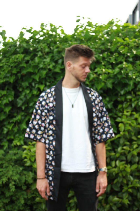 Happi Coat - Neko blue - Bamar Fashion