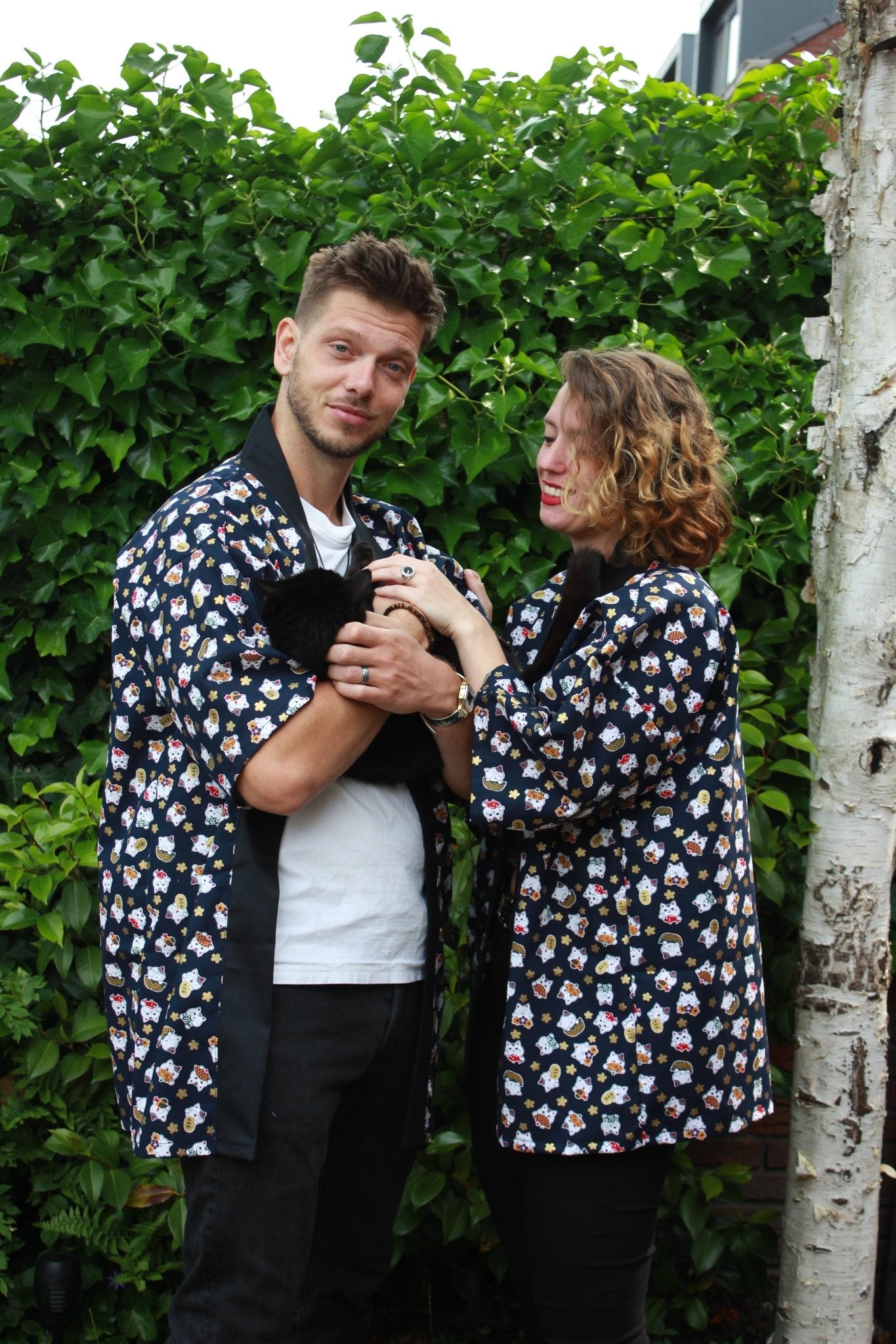 Happi Coat - Neko blue - Bamar Fashion