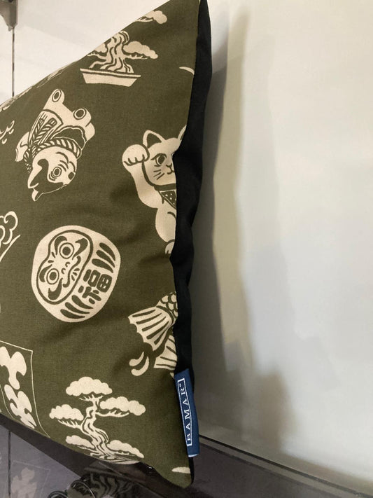 Kussen Daruma groen - Bamar Fashion