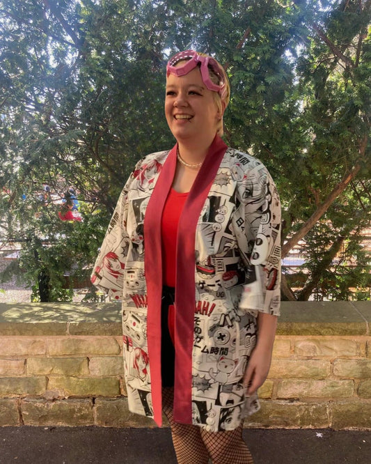 Kimono jas - Anime rood - Bamar Fashion