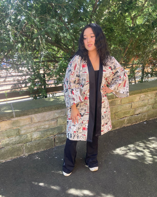 Kimono jas - Anime Red - Bamar Fashion