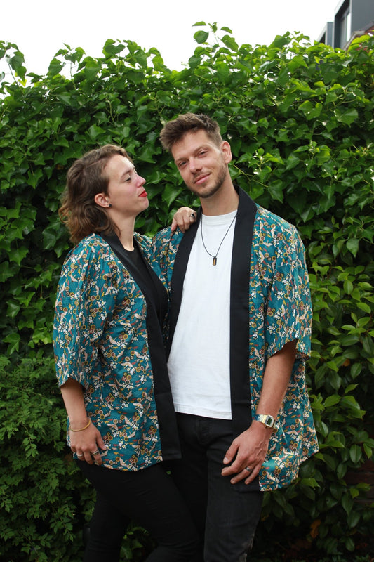 Happi Coat - Crane blue - Bamar Fashion