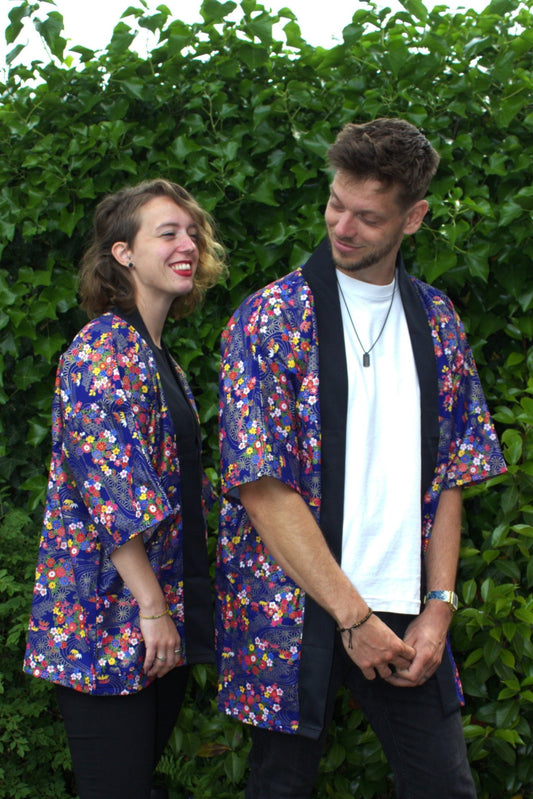 Happi Coat - Nikko blue - Bamar Fashion