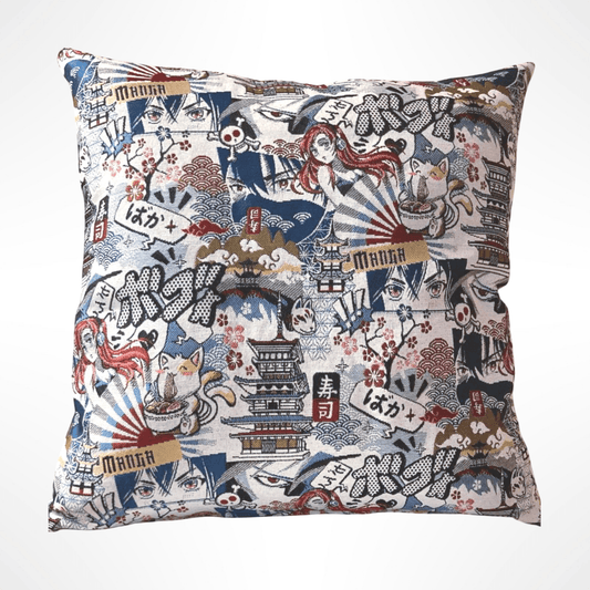 Kussen Kawai blauw 50 x 50 - Bamar Fashion