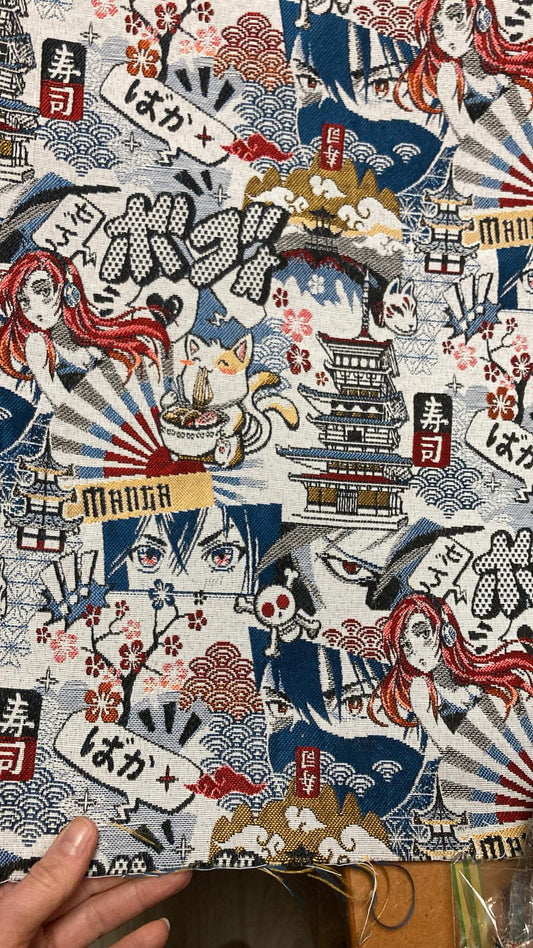 Kussen Kawai blauw 40 x 60 - Bamar Fashion