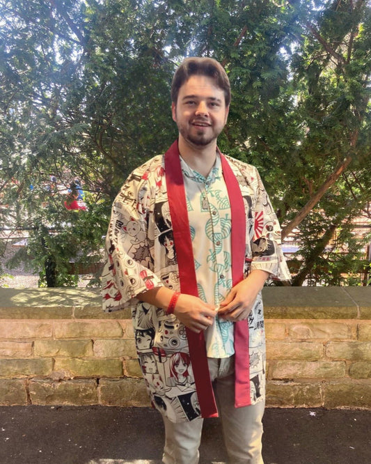 Kimono jas - Anime rood - Bamar Fashion