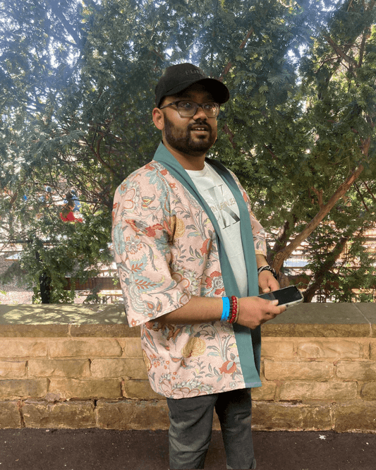 Kimono jas - Jaipur roze - Bamar Fashion