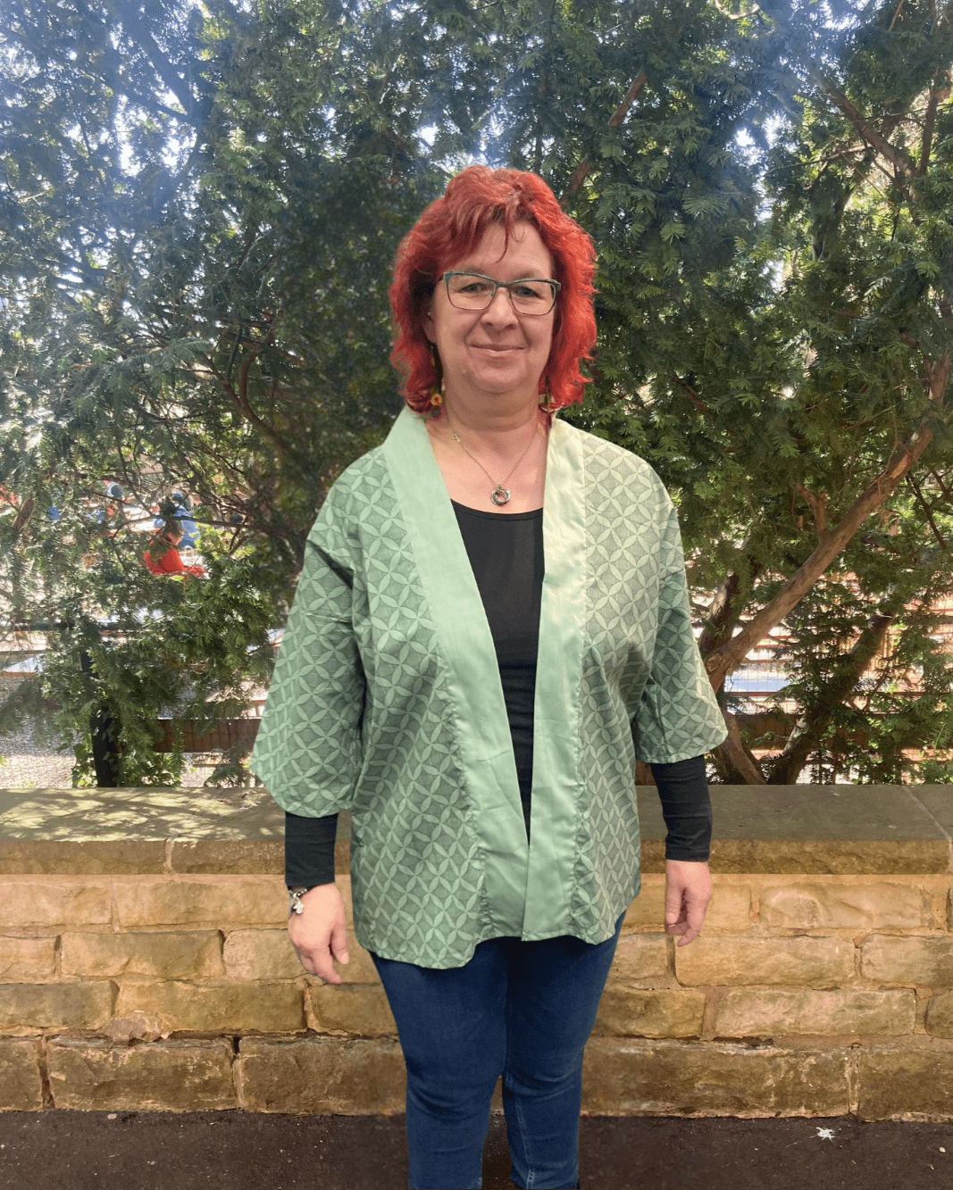 Kimono jas - Temple green - Bamar Fashion